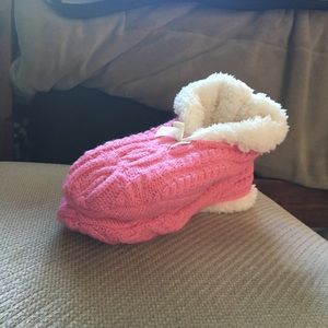 Pink Fluffy Slipper Socks